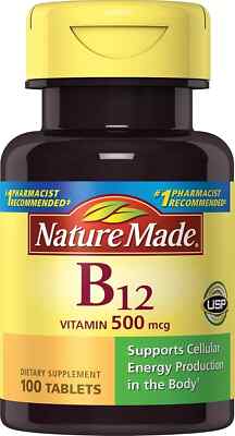SM Nature Made B12 Vitamin 500 mcg 100 Tablets