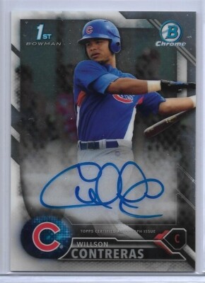 2016 BOWMAN CHROME RC WILLSON CONTRERAS AUTO SIGNED #CPA-WC CHICAGO CUBS