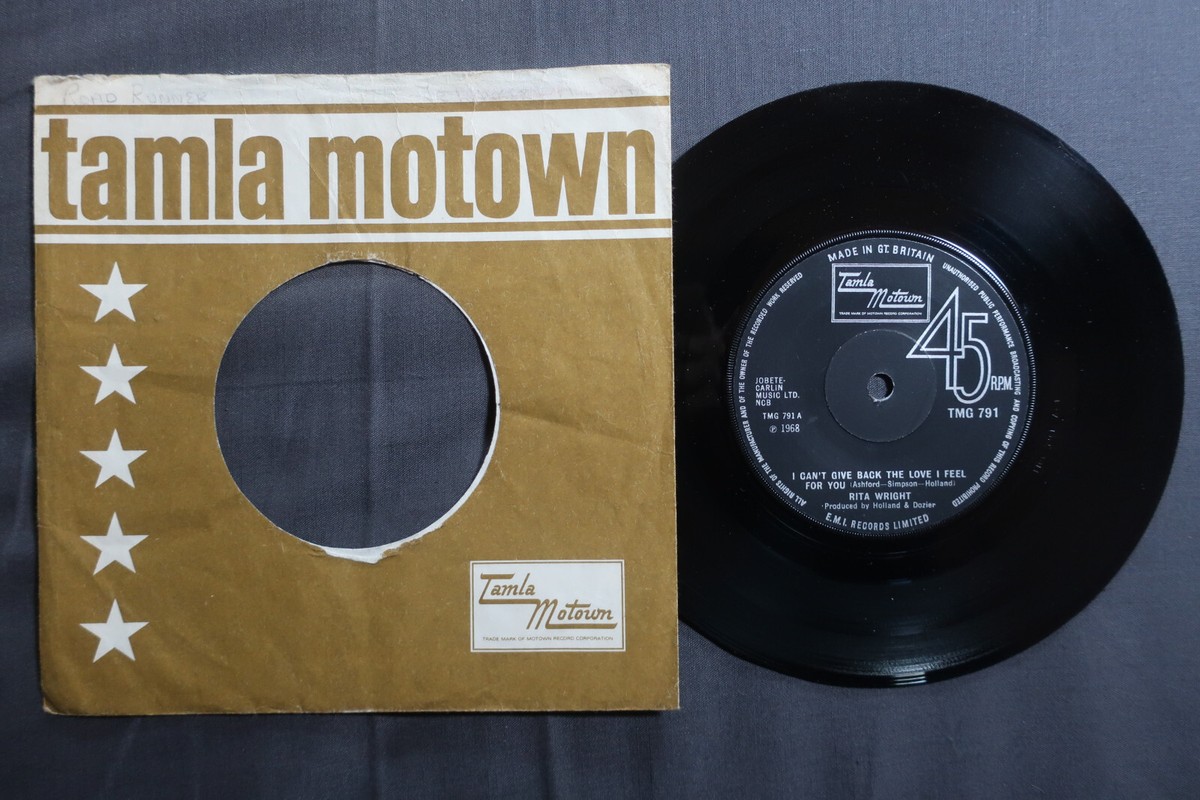 英7” Rita Wright I Cant Give Back The Love I Feel For You TMG791 Tamla Motown /00080 Rita Wright – I Can't Give Back The Love I Feel For You