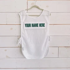 Golf Caddie Bib Name Badge for back of Caddy Bibs White Tiger Woods