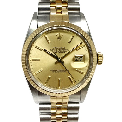 Rolex Datejust 16013 Champagne 18k Gold 