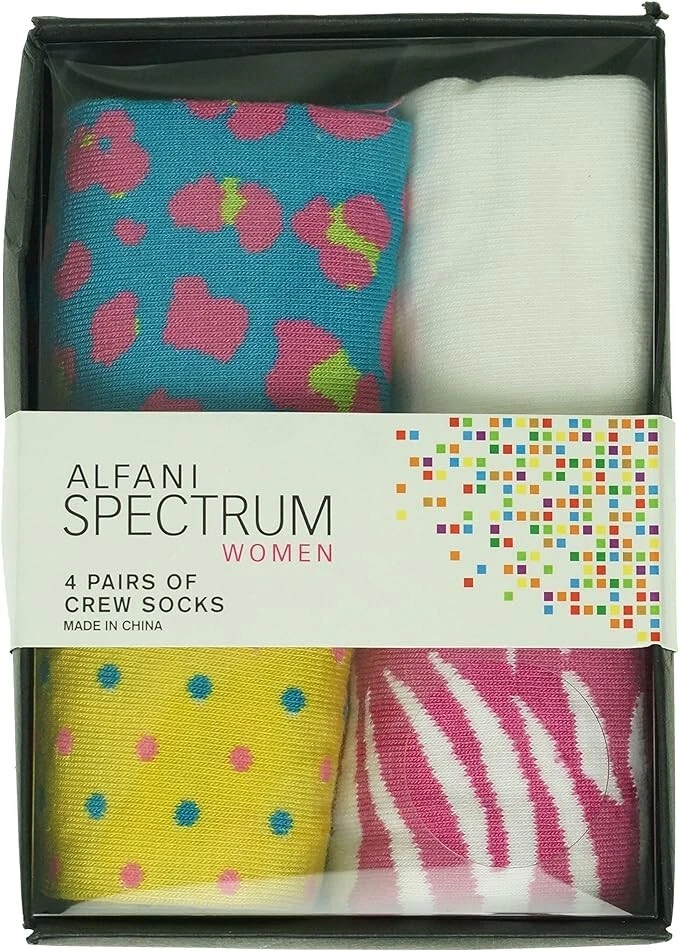 Alfani Mujer Spectrum Púrpura Mezcla Colores 4 Pares Calcetines $24 Foto 2 de 2