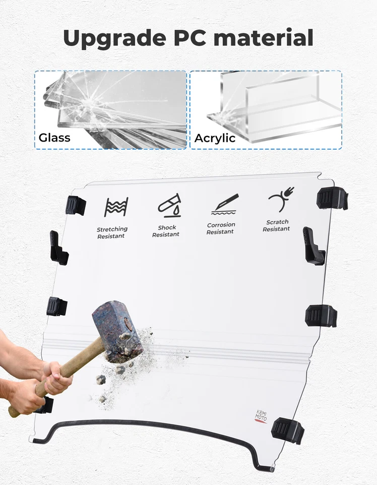 Parabrisas plegable abatible para John Deere Gator HPX XUV850 XUV855D 620i 625i 825i Foto 3 de 4