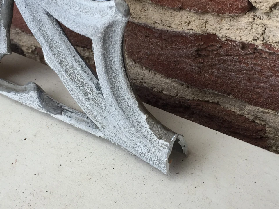 Ancien élément en zinc frise faitage déco shabby - Photo 3/4