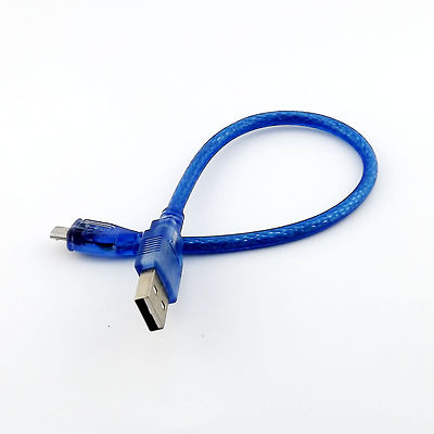 10x USB 2.0 Type A Male to USB Micro 5 Pin Male Plug Data Adapter Cable Blue 1FT