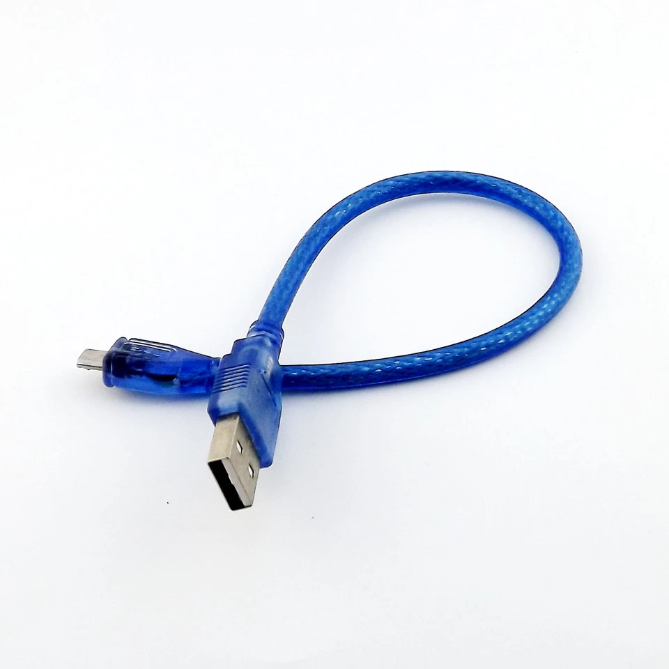 10x USB 2.0 Type A Male to USB Micro 5 Pin Male Plug Data Cable Adapter Blue 1FT - Image 3 of 4