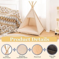 NEW, Pet Teepee Tent for Cats and Small Dogs, BD31324-57