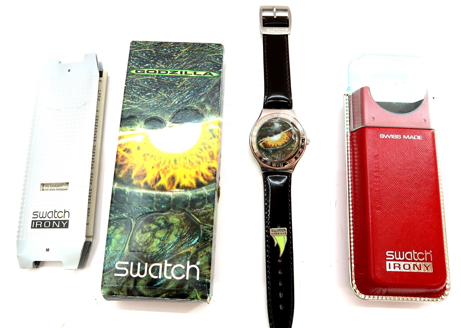 Swatch Irony GODZILLA YGS705 Chestnut Pin Limited Edition Watch