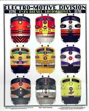 Electro-Motive Division F7 Diesel Locomotives Metal Sign | 12"x10" | Made in USA