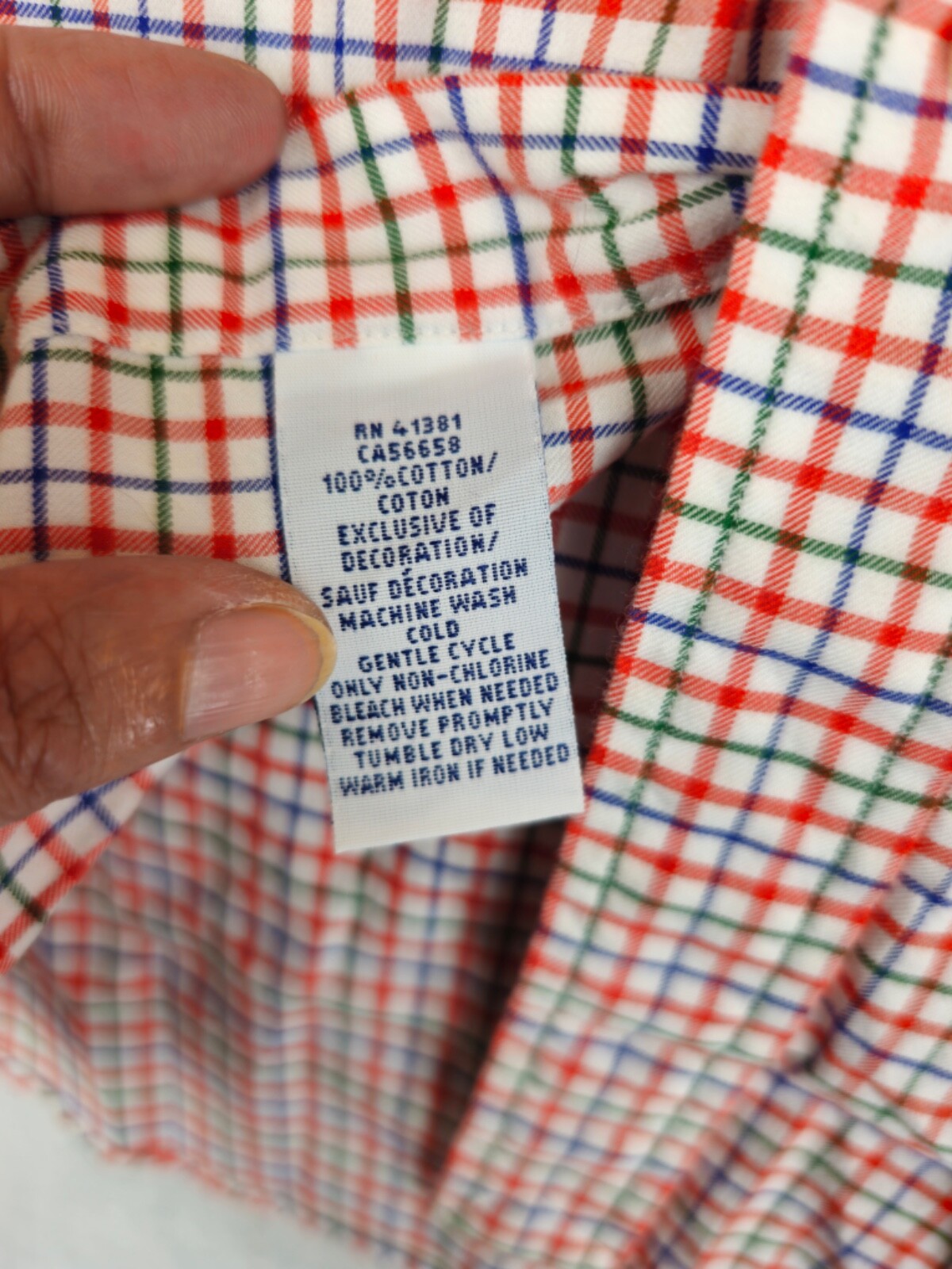 Polo Ralph Lauren camicia XL rosso blu verde gingham check slim fit pony casual