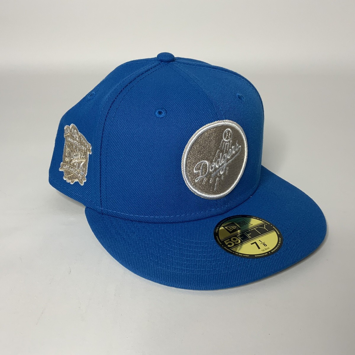 帽子 NEW ERA theCAP 59Fifty Dodgers ONE STONE Los Angeles Dodgers Stone Gray and Steel Blue 60th