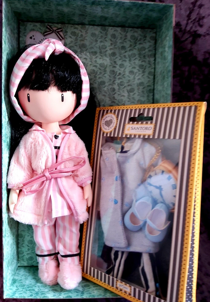 Santoro Goodnight Gorjuss Doll With White Rabbit Set/Change Of Clothes RARE  NIB