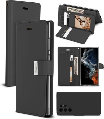 For Samsung Galaxy S25 S24 S23 FE S22 S21 Ultra Wallet Case Leather Flip Cover - Picture 30 of 65