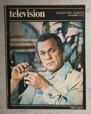 TV MAGAZINE St Louis (MO) Post-Dispatch November 16, 1975 Tony Curtis cover