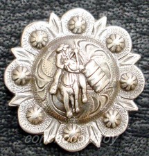 WESTERN HORSE HEADSTALL TACK BARREL RACER BERRY SADDLE CONCHO 1-1/2" screw back