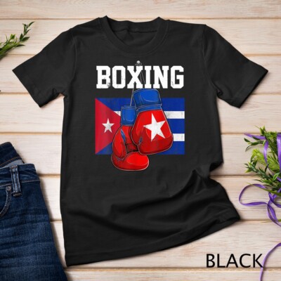 Cuba Boxing Gloves Boxer Boxing Lover Cubans Flag T-Shirt Unisex T-shirt
