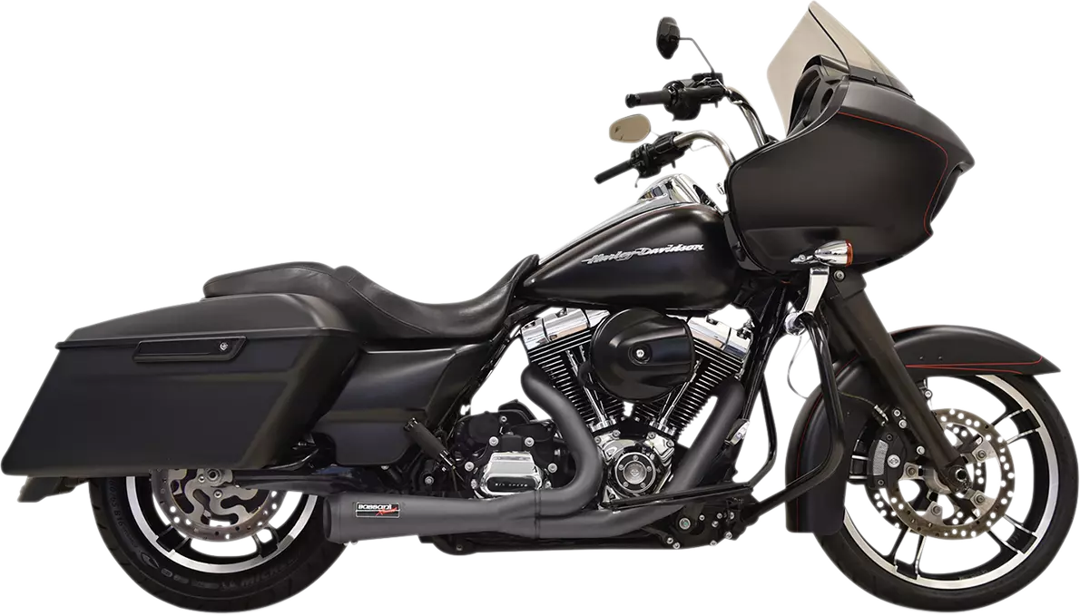 2014 2016 for Harley Street Glide Special FLHXS 2 1 Short Exhaust Black