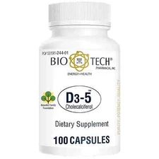 Bio Tech Vitamin D Capsule D-3 5000 IU 100 Caps
