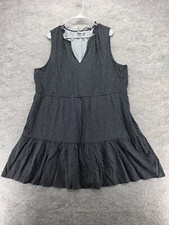 GAP Dress Womens XXL Sleeveless V Neck Black Polka Dot