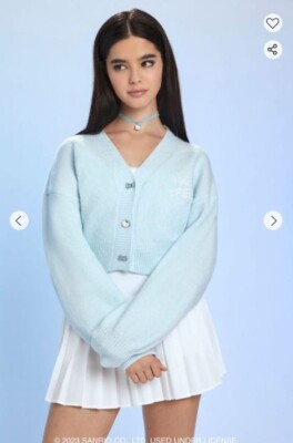 FOREVER 21 Hello Kitty Fuzzy Cardigan Sweater Plush size NEW WITH TAG (SIZE  1X)