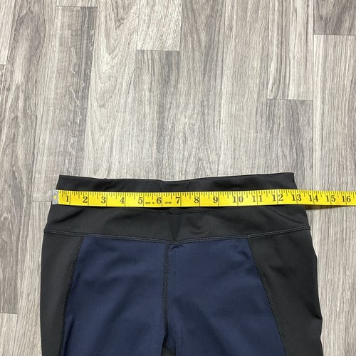 ATHLETA Elastic Waist Stretch Black & Blue Activewear Leggings Girl's Size Small - Picture 9 of 11