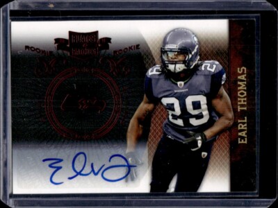 Earl Thomas Rookie /449 Auto 2010 Panini Plates Seattle Seahawks Autograph