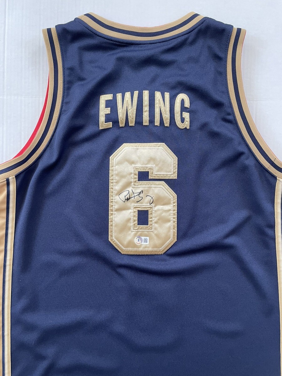 Patrick Ewing Signed Team USA Gold Jersey Beckett COA #6 NBA HOF