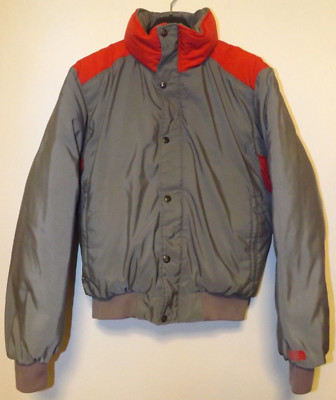 The North Face Jacke Herren groß grau rot Gänsedaunen Puffer warm Vintage 90er 80er