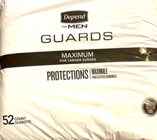 Depend For Men Guards - Maximum Absorbency - 52 Count