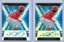 2019 Leaf Metal Draft NICK QUINTANA Blue Prismatic Auto RC /30 Tigers