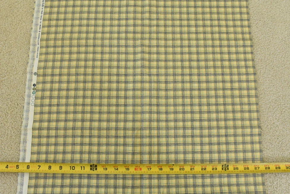 By 1/2 Yd, Navy Gold Turquoise & Yellow Plaid, Moda, Gervais, "Crazy Eight",V420 - Image 3 of 4