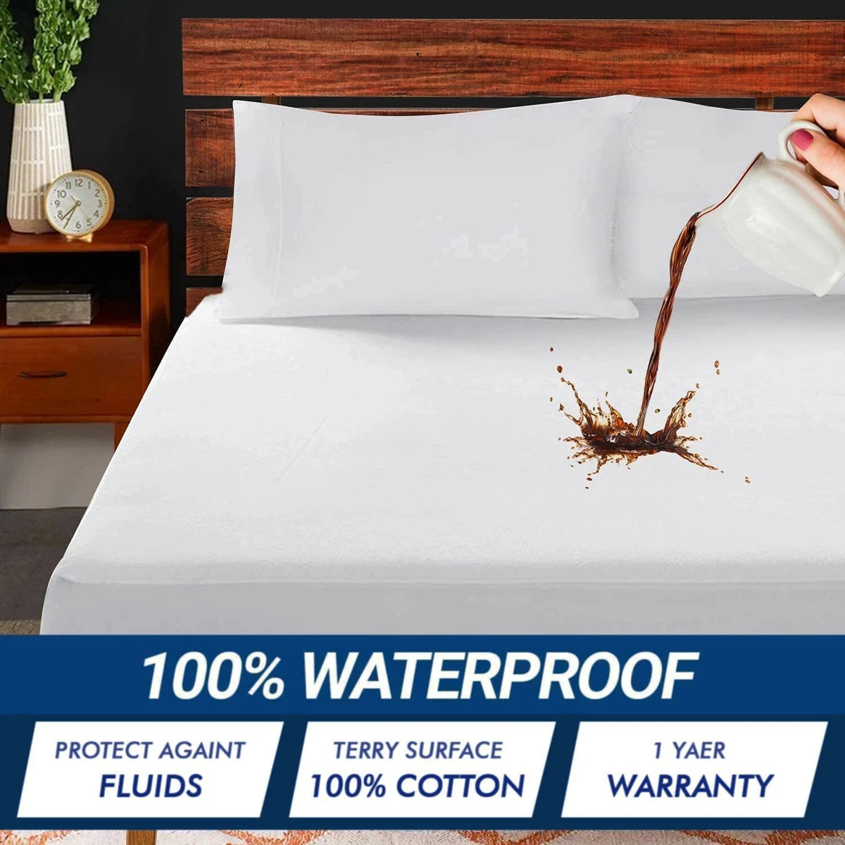 Travel cot top waterproof sheet