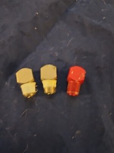 Lot 3 X Fittings. (1 X anodized 90° fitting 2x Stainless . 90° fitting 1/8 NPT)