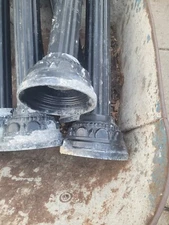 Original FANCY PARKING METER STAND, Cast Aluminum 37" Tall DUNCAN POM, ROCKWELL.