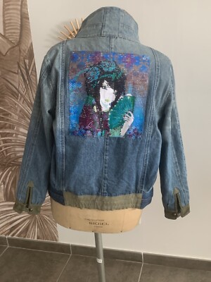 Desigual Jacke. Club 25. Patchwork Jeans. Größe 38