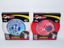 Lot of 2 Wham-O Frisbee Ultimate 175g Sports Disc Red/White 10.5" Diameter New