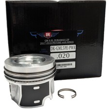 New Dk Piston Set (8) W/ Rings - .020/.50mm - Fits 2017-2023 Gm Duramax 6.6l L5p