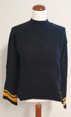 Blue Seven Damen Pullover schwarz  Pulli mit Rundhalsausschnitt Größe 176