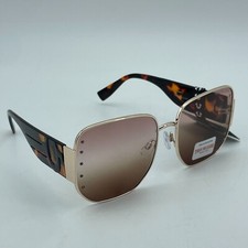Occhiali da sole VERA RELIGIONE quadrati oro tartaruga braccia viola lenti sfumate donna