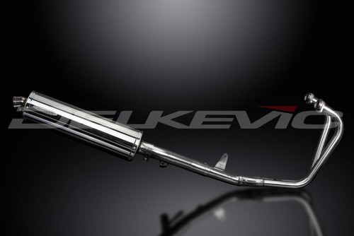 HONDA CB500 CB500S SPORT 94-03 FULL EXHAUST SYSTEM 450mm STAINLESS OVAL SILENCER - Picture 2 of 4