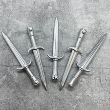 5pack Valor Knight Sword Silver Blocks Weapons Accessories for Minifigure C70960