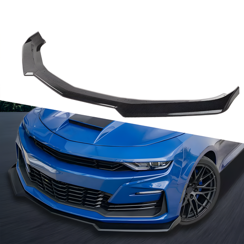 For Camaro SS 16-2021 / LS LT RS 19-2021 Carbon Black Front Bumper Lip Splitter - Picture 20 of 21