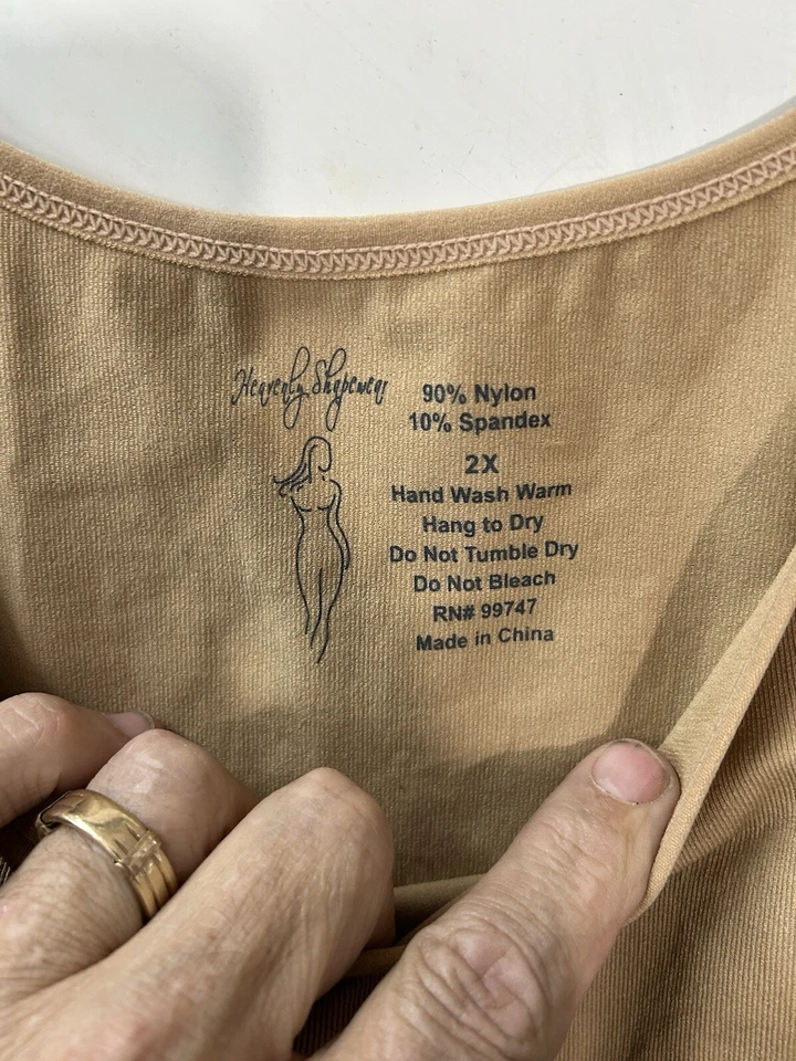 Heavenly Secrets Shapewear Para Mujer Talla 2X BODY SIN COSTURAS Beige Nuevo con Etiquetas Foto 3 de 4