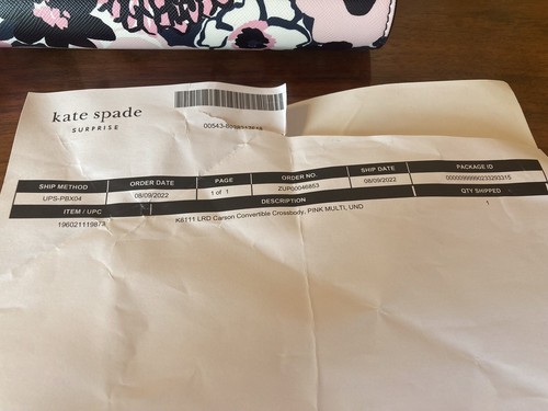 Nuova Kate Spade Carson Dahlia motivo floreale convertibile K8111 - Foto 10 di 10