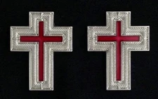 Knights Templar Sir Knight Metal Collar or Sleeve Crosses (RKT-26S)