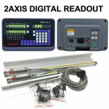 2 Axis Digital Readout DRO Display+ 2pcs TTL Linear Scales full Kit for Lathe