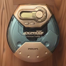 Philips Jogproof Portable CD Player 45 ESP Blue Model AX5119/17 Works /With Case