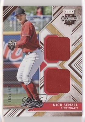 2018 Panini Elite Extra Edition Dual Materials 185/199 Nick Senzel #DM-NS 0q1p
