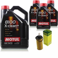 Inspektionspaket 8L Motul X-Clean+ 5W-30 FüR BMW F25 Xdrive30D Xdrive35D