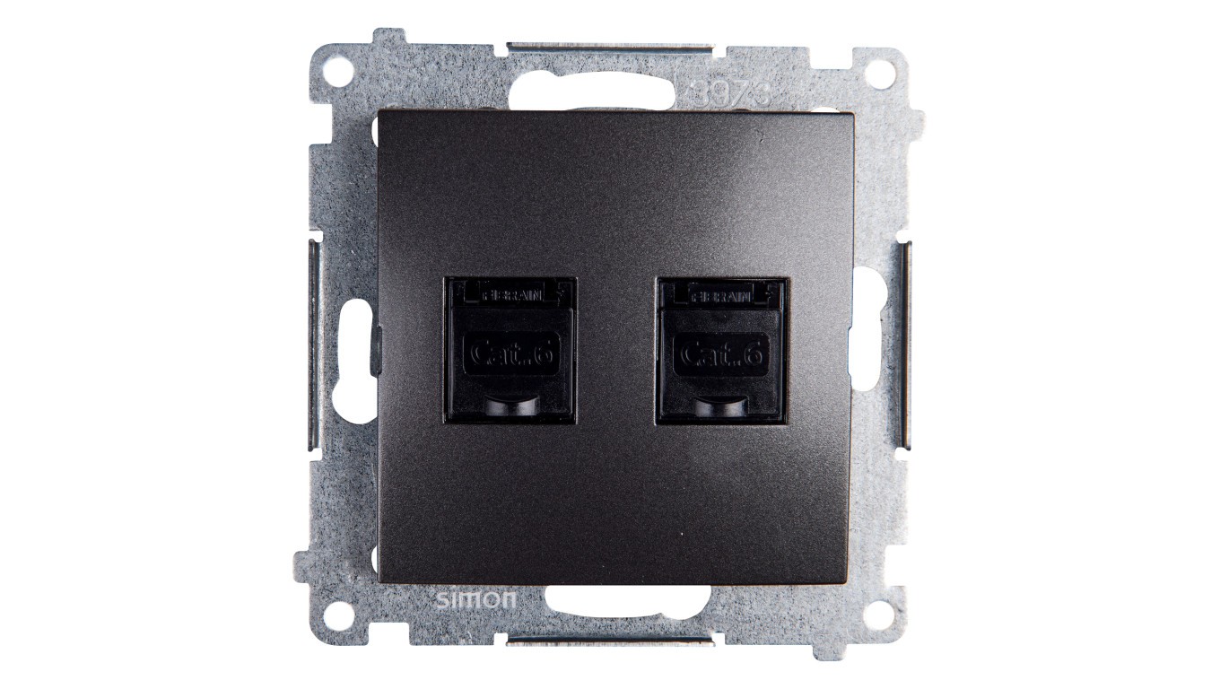Computer Double Socket 2xRJ45 Cat.6 with Simon 54 D62.01/48